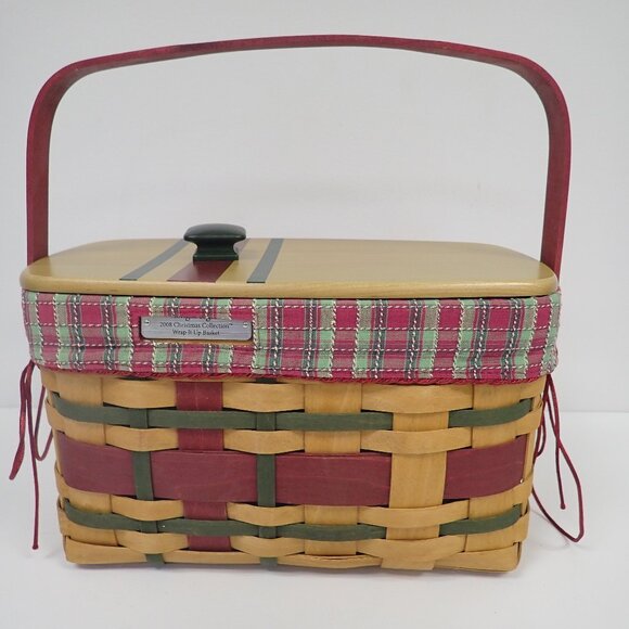 2008 Longaberger "Wrap it up" Christmas basket - Picture 1 of 8
